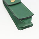 HERMES Accessory Case Pouch Leather Green Auth BA9354-8