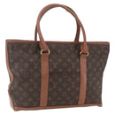 LOUIS VUITTON Monogram Sac Weekend PM Hand Bag M42425 LV Auth BA9356-1