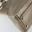 CARTIER Marcello Hand Bag Leather Gold Tone Auth BA9358-11