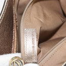 CARTIER Marcello Hand Bag Leather Gold Tone Auth BA9358-22