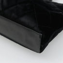 CHANEL Matelasse Hand Bag Suede Black CC Auth BA936-9