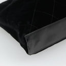 CHANEL Matelasse Hand Bag Suede Black CC Auth BA936-14