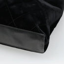 CHANEL Matelasse Hand Bag Suede Black CC Auth BA936-15