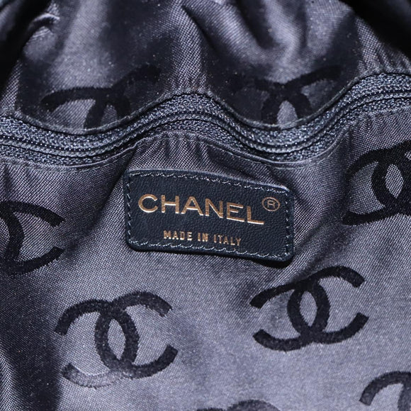 CHANEL Matelasse Hand Bag Suede Black CC Auth BA936