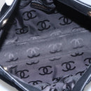 CHANEL Matelasse Hand Bag Suede Black CC Auth BA936-11