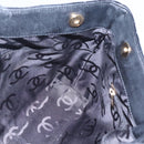 CHANEL Matelasse Hand Bag Suede Black CC Auth BA936-18