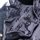 CHANEL Matelasse Hand Bag Suede Black CC Auth BA936-21
