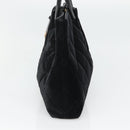 CHANEL Matelasse Hand Bag Suede Black CC Auth BA936-4