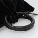 CHANEL Matelasse Hand Bag Suede Black CC Auth BA936-7