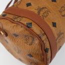 MCM Logogram Vicetos Shoulder Bag PVC Brown Gold Auth BA9360-14