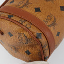 MCM Logogram Vicetos Shoulder Bag PVC Brown Gold Auth BA9360-16