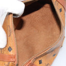 MCM Logogram Vicetos Shoulder Bag PVC Brown Gold Auth BA9360-11