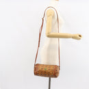 MCM Logogram Vicetos Shoulder Bag PVC Brown Gold Auth BA9360-19