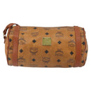 MCM Logogram Vicetos Shoulder Bag PVC Brown Gold Auth BA9360-13