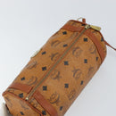 MCM Logogram Vicetos Shoulder Bag PVC Brown Gold Auth BA9360-6