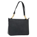 BALLY Tote Bag Leather Black Gold Auth BA9361-1