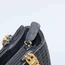 BALLY Tote Bag Leather Black Gold Auth BA9361-14