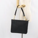 BALLY Tote Bag Leather Black Gold Auth BA9361-23