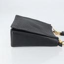 BALLY Tote Bag Leather Black Gold Auth BA9361-4