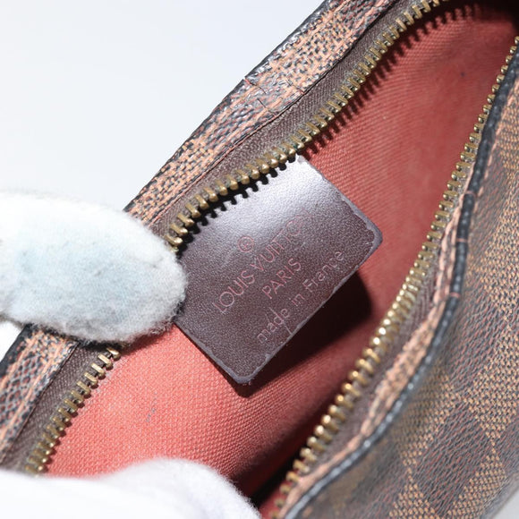 LOUIS VUITTON Damier Ebene Navona Accessory Pouch N51983 LV Auth BA9362