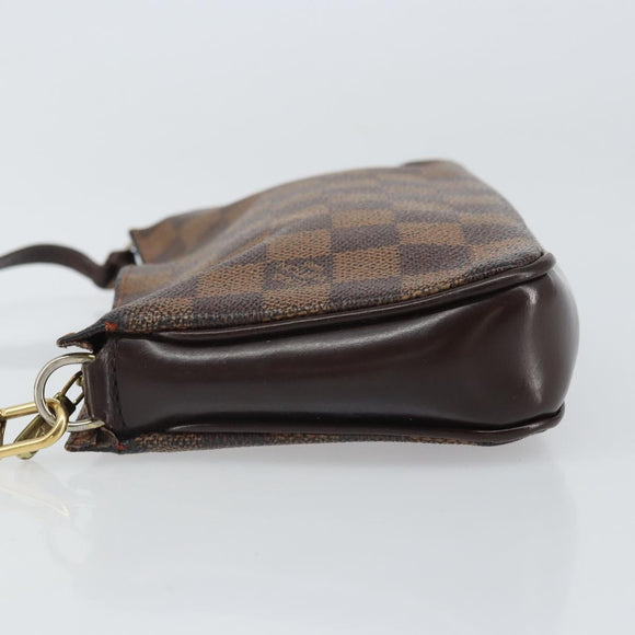 LOUIS VUITTON Damier Ebene Navona Accessory Pouch N51983 LV Auth BA9362