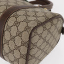 GUCCI GG Supreme Web Sherry Line Hand Bag PVC Beige Gold 40 02 006 Auth BA9363-14