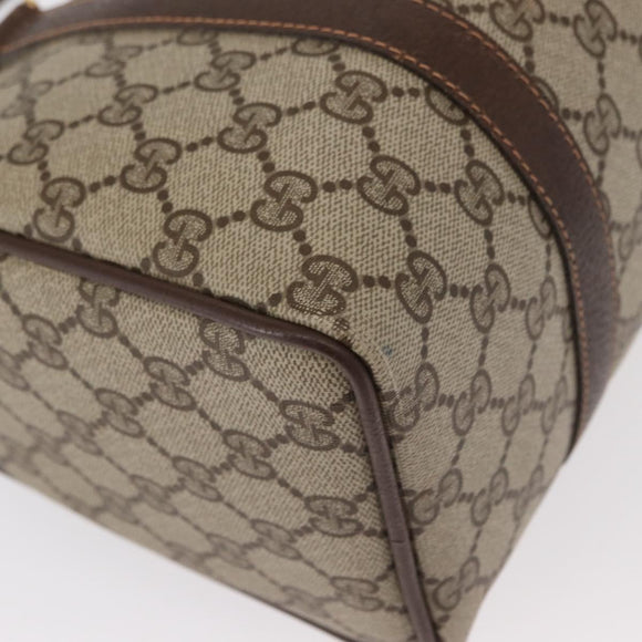 GUCCI GG Supreme Web Sherry Line Hand Bag PVC Beige Gold 40 02 006 Auth BA9363