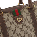 GUCCI GG Supreme Web Sherry Line Hand Bag PVC Beige Gold 40 02 006 Auth BA9363-18