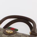 GUCCI GG Supreme Web Sherry Line Hand Bag PVC Beige Gold 40 02 006 Auth BA9363-8