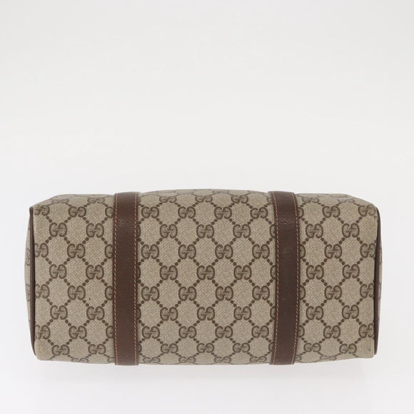 GUCCI GG Supreme Web Sherry Line Hand Bag PVC Beige Gold 40 02 006 Auth BA9363