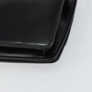 VALENTINO Shoulder Bag Leather Black Gold Auth BA9364-15