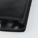 VALENTINO Shoulder Bag Leather Black Gold Auth BA9364-16