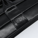 VALENTINO Shoulder Bag Leather Black Gold Auth BA9364-17