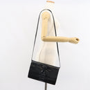 VALENTINO Shoulder Bag Leather Black Gold Auth BA9364-23