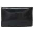 VALENTINO Shoulder Bag Leather Black Gold Auth BA9364-2