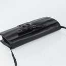 VALENTINO Shoulder Bag Leather Black Gold Auth BA9364-6