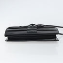 VALENTINO Shoulder Bag Leather Black Gold Auth BA9364-5