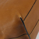 Chloe Kelly Tote Bag Leather Brown Gold Auth BA9368-13