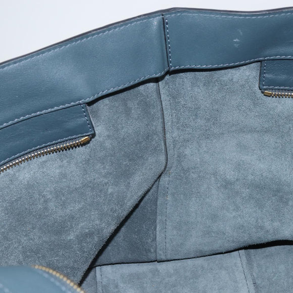 Chloe Kelly Tote Bag Leather Brown Gold Auth BA9368