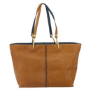 Chloe Kelly Tote Bag Leather Brown Gold Auth BA9368-3