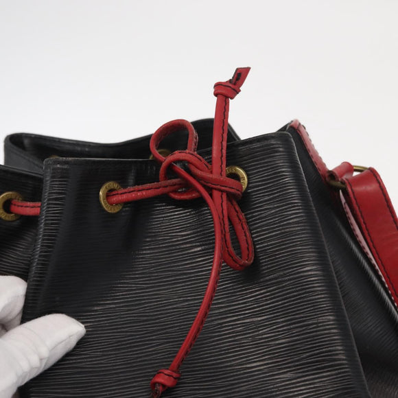 LOUIS VUITTON Epi Noe Shoulder Bag Biolor Black Red M44017 LV Auth BA9370