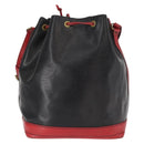 LOUIS VUITTON Epi Noe Shoulder Bag Biolor Black Red M44017 LV Auth BA9370-2