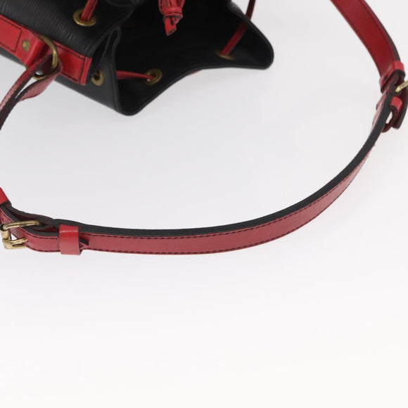 LOUIS VUITTON Epi Noe Shoulder Bag Biolor Black Red M44017 LV Auth BA9370
