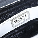 VERSACE Vanity Shoulder Bag Leather 2way White Gold Auth BA9371-20