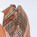 Burberrys Shoulder Bag Leather Brown Gold Auth BA9372-17