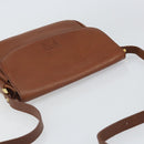 Burberrys Shoulder Bag Leather Brown Gold Auth BA9372-6