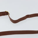 Burberrys Shoulder Bag Leather Brown Gold Auth BA9372-8