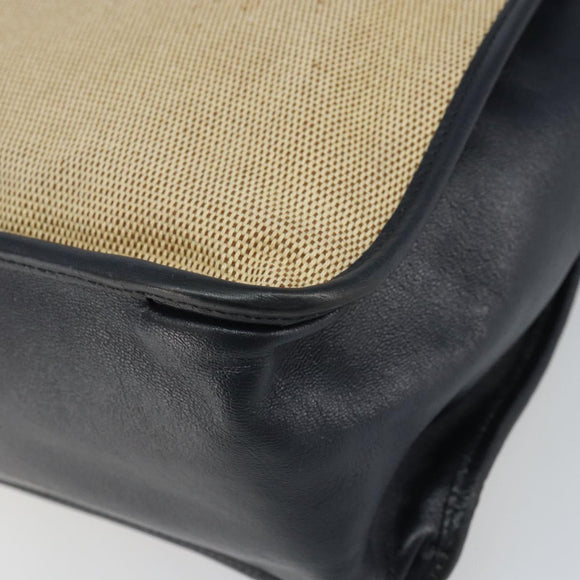 GUCCI Horsebit Tote Bag Canvas Beige Gold 623694 Auth BA9373