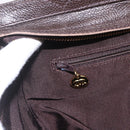 CHANEL Tote Bag Caviar Skin Dark Brown Gold CC Auth BA9375-16