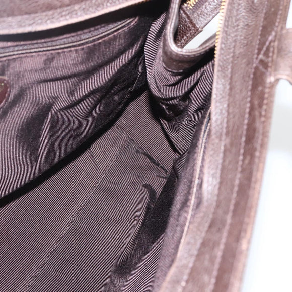 CHANEL Tote Bag Caviar Skin Dark Brown Gold CC Auth BA9375